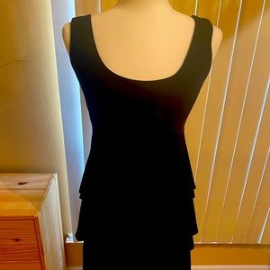 Little black dress with 3 tiers.